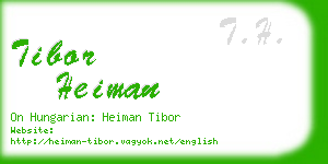 tibor heiman business card